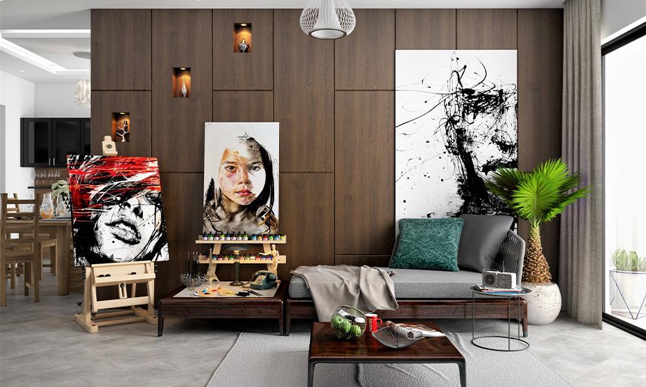 Personalized cheap room decor using handmade art, souvenirs, and favourite books