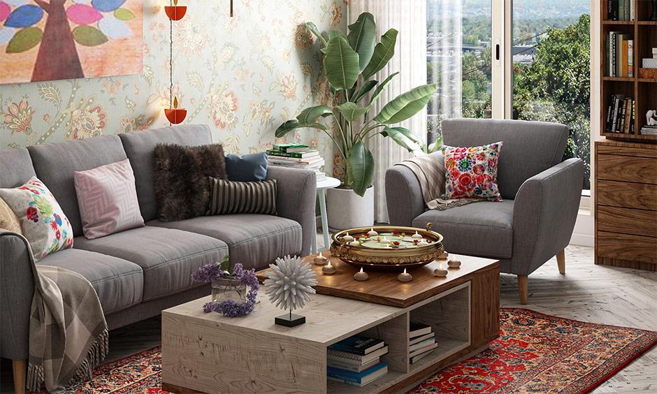 Minimalist hydroponic potted plants add greenery to aesthetic room decor style