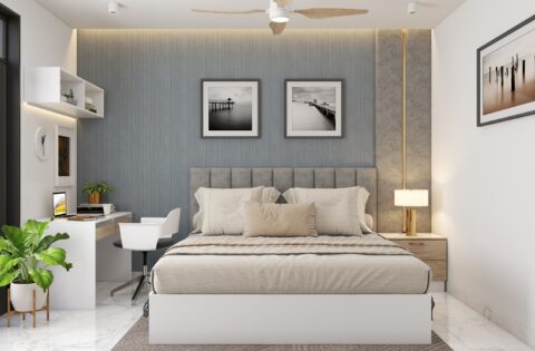 Bedroom layout transformation for a small bedroom space