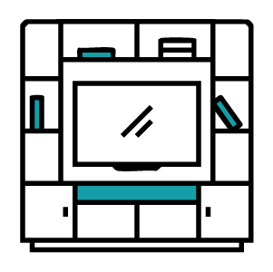 Kitchen modules including base, wall, and tall units that influence cost