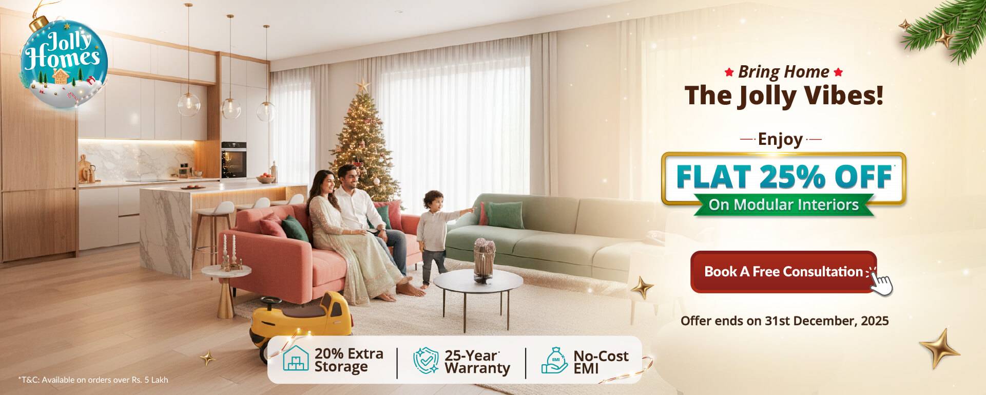 DesignCafe Offer: Flat 25% OFF on Home Interiors