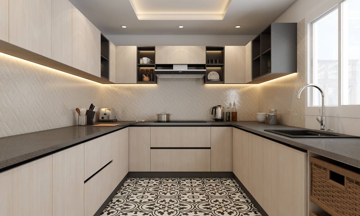 Elegant 3 BHK interior design with cost estimate calculator