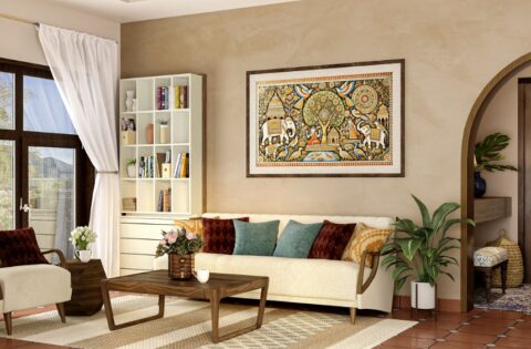 Interior design trends in Bhubaneswar 2026 showing airy layouts, handcrafted decor, and modular living.