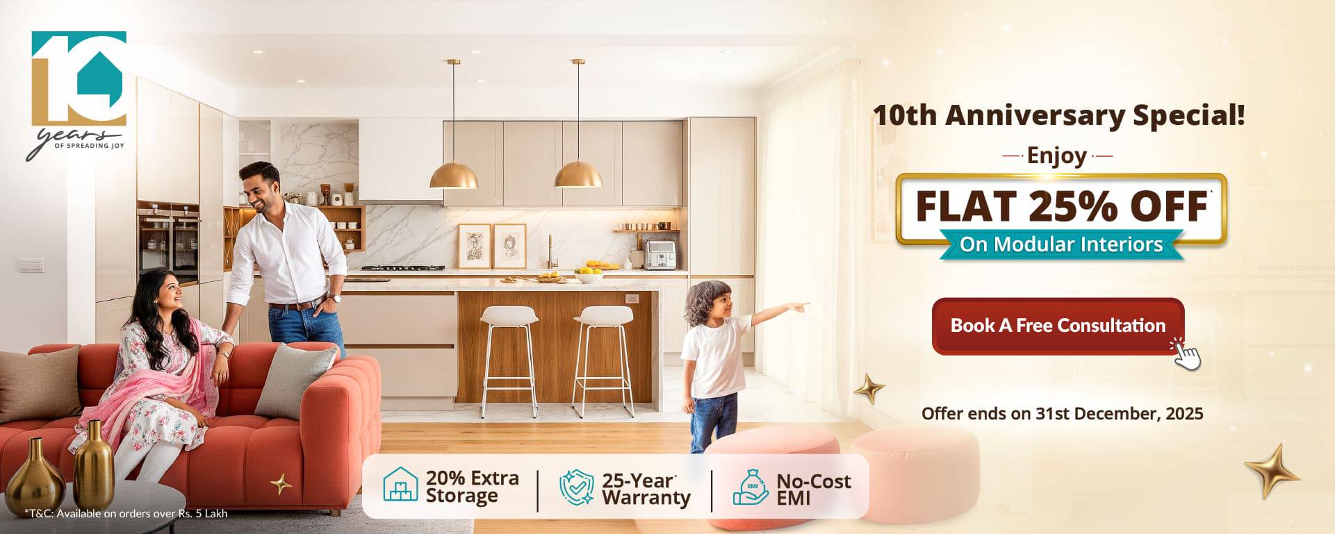 DesignCafe Offer: Flat 25% OFF on Home Interiors