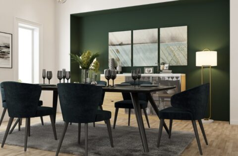 Black dining room table ideas for modern homes
