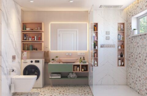 Bathroom corner shelf design ideas for your modern homes.