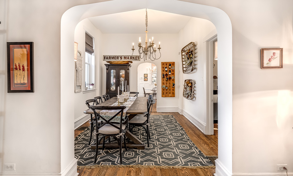 Dining room trends in 2026 emphasising durable materials and textured finishes for a stylish look.