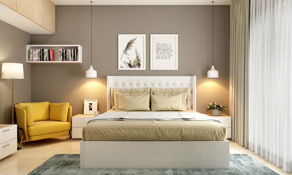 Minimalist bedroom design defines a calm space with clean lines, neutral tones, and simple decor.