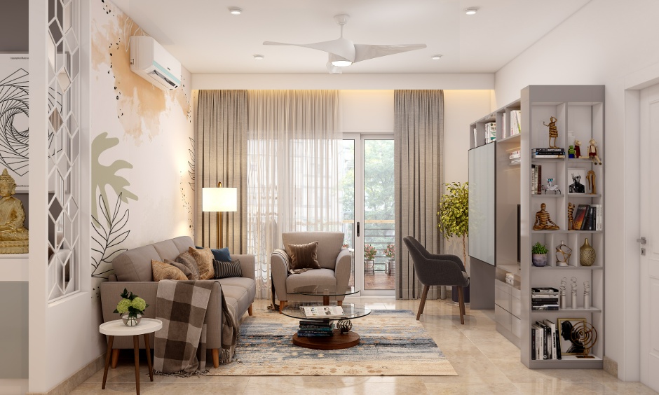 Glass nesting coffee tables with transparent tops create an airy, open feel in minimalist modern interiors.