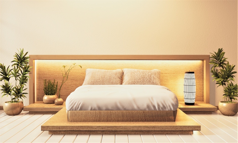 Light cream bedroom wall colour combination that promotes calmness, relaxation, and better sleep