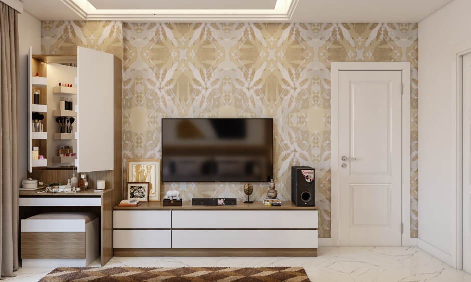 TV and dresser unit adding hidden costs to overall 2BHK interior design budget in Noida