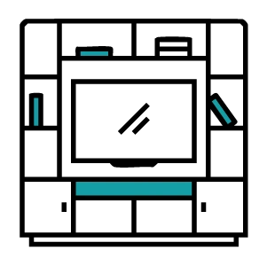 Wardrobe modules with base wall and tall units affecting wardrobe cost per sq ft