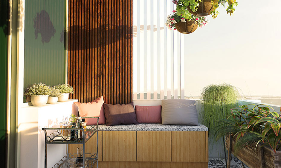 Durable terrazzo tiles used for long lasting and low maintenance home seating areas