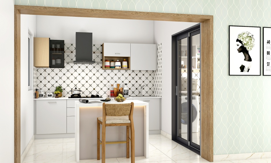 Compact kitchen with breakfast ledge showing smart tips to optimise standard kitchen dimensions