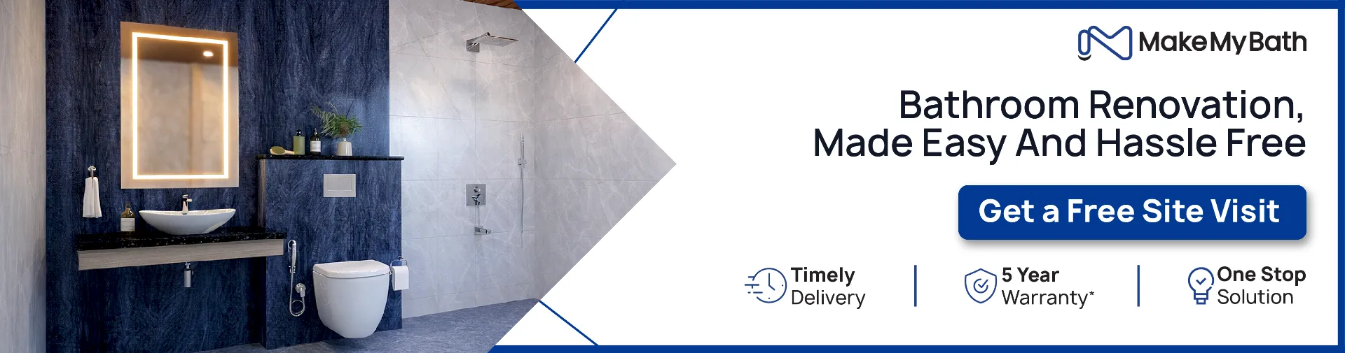 Bathroom renovation made easy and hassle free. Get a free site visit.