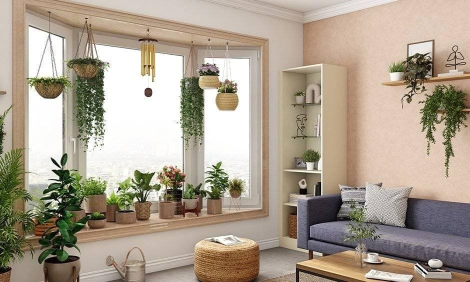 Bright bay window design with deep sill space ideal for plants, seating or compact cabinetry