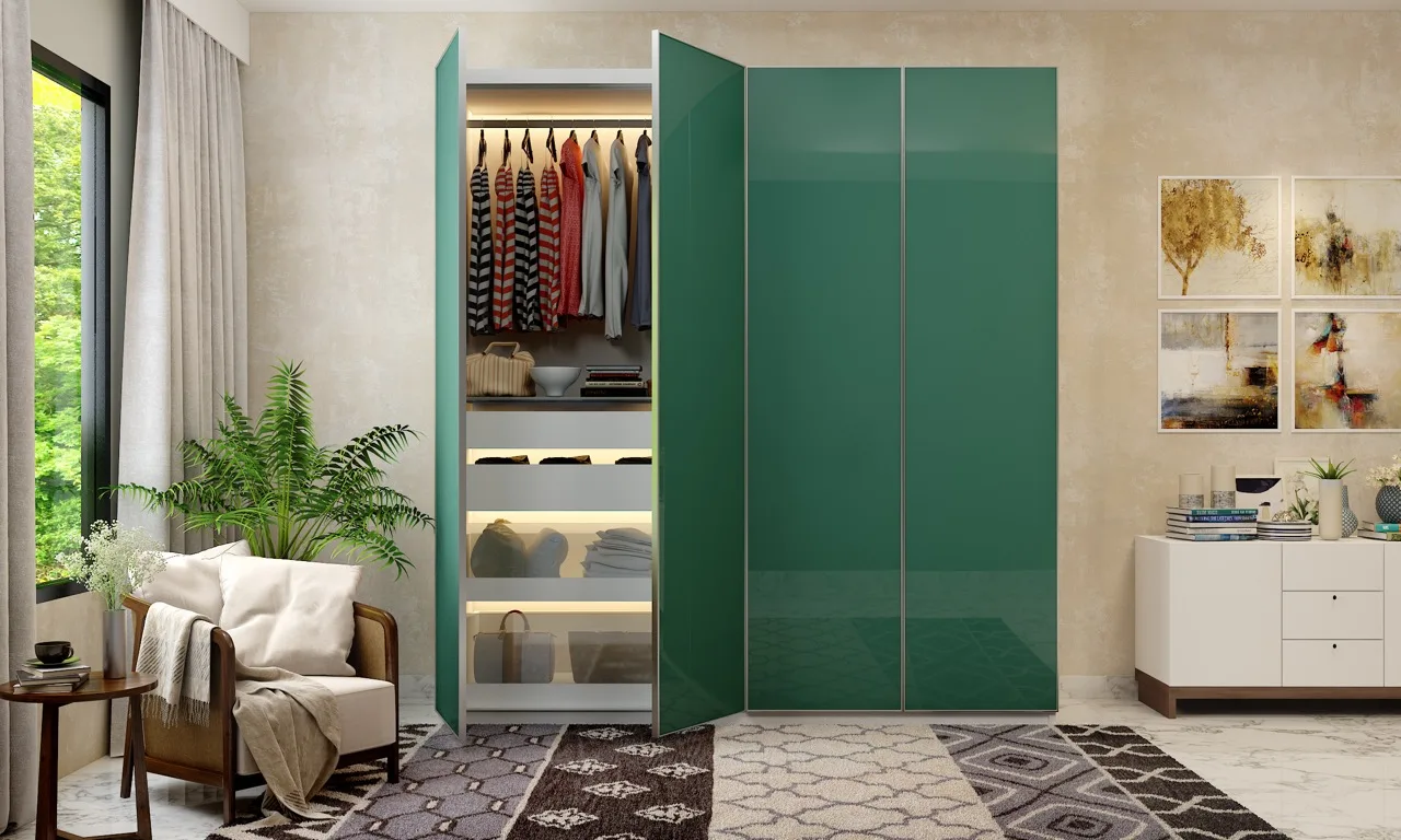 Glass shutters for wardrobe cabinets