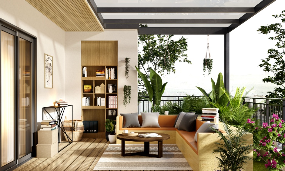 Home interior designed by DesignCafe showing transparent pricing, 3D designs, and project management.