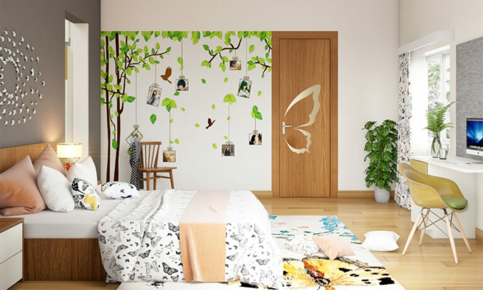 Bedroom wall design tips with personal touches for small rooms and layered elements for larger spaces.