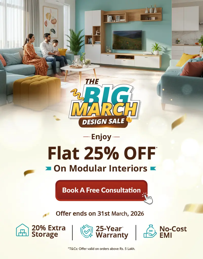 DesignCafe Offer: Flat 25% OFF on Home Interiors