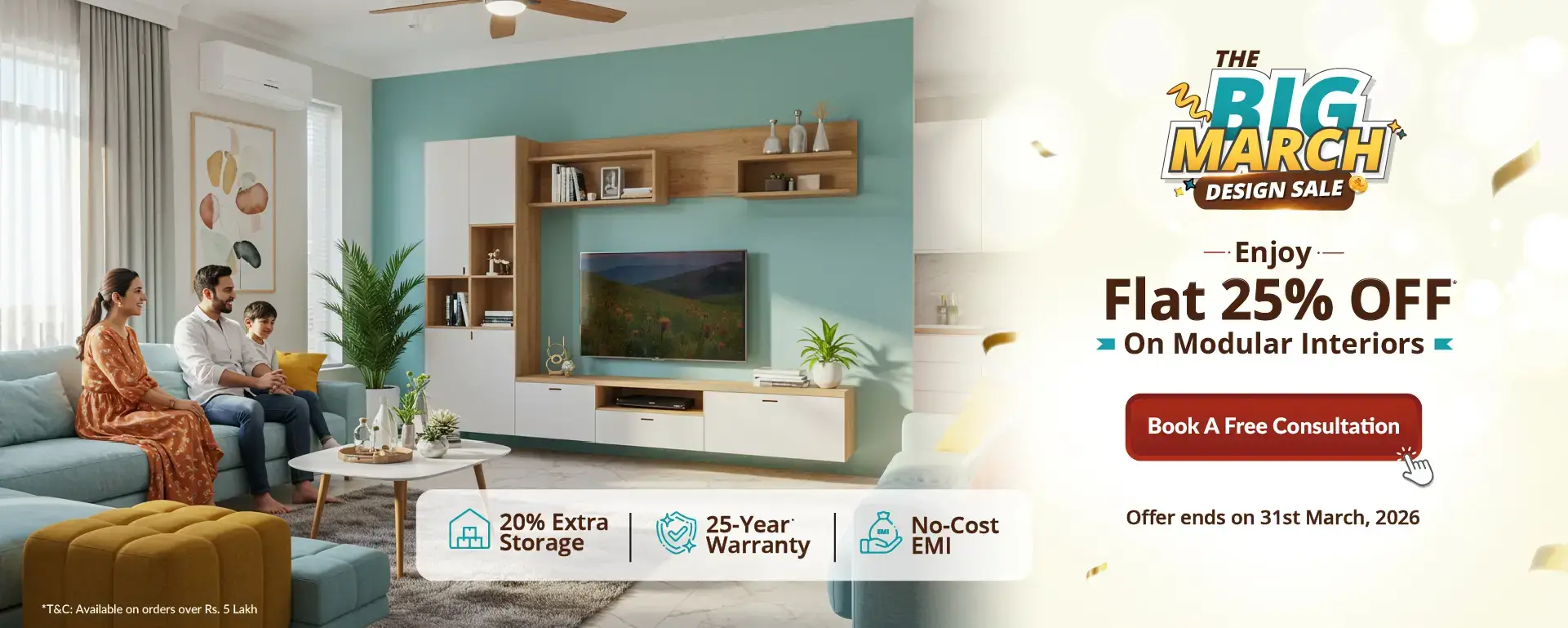 DesignCafe Offer: Flat 25% OFF on Home Interiors