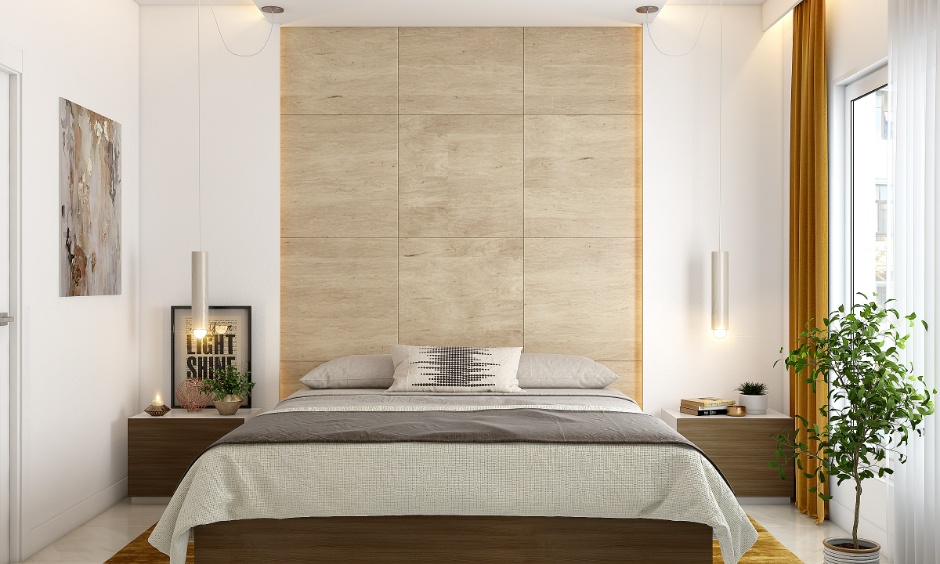 Calm master bedroom in the southwest zone showing master bedroom Vastu for west-facing house.