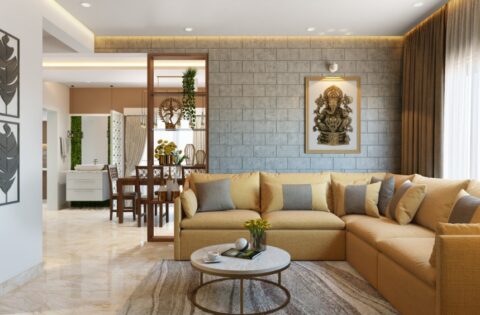 2BHK interior design cost Bhubaneswar with smart storage living and dining setup