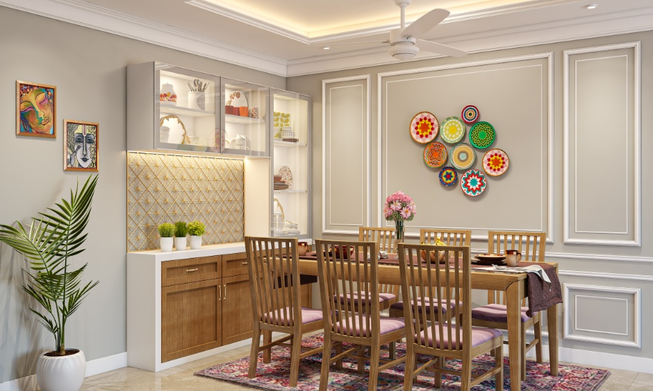 2BHK dining space showing interior design project timeline and planning stages