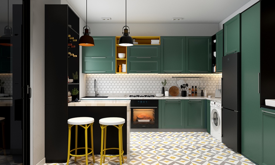 POP colour combination with lighting based on room direction for better brightness