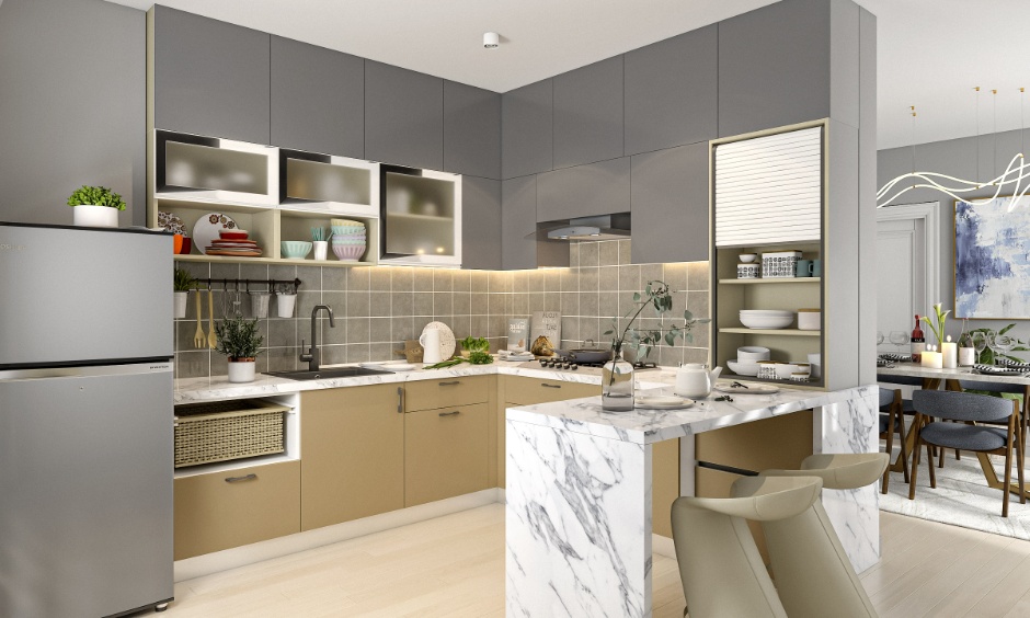 Component-wise pricing breakdown for a kitchen interior design in Mumbai.