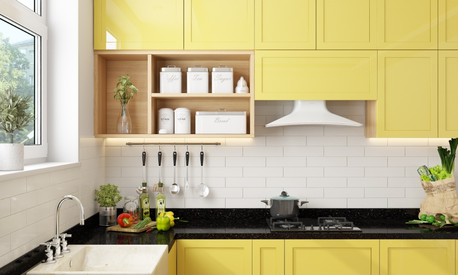 Balanced feng shui home with wood, fire, earth, metal and water elements through décor and materials.