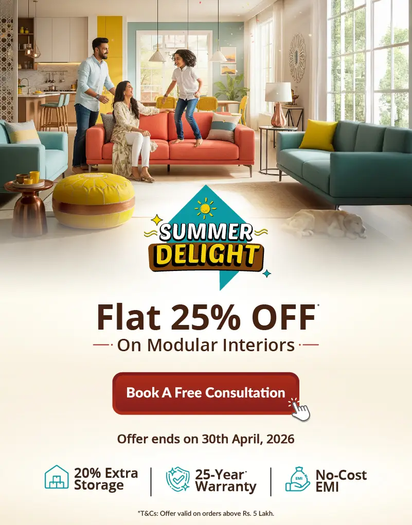 DesignCafe Offer: Flat 25% OFF on Home Interiors