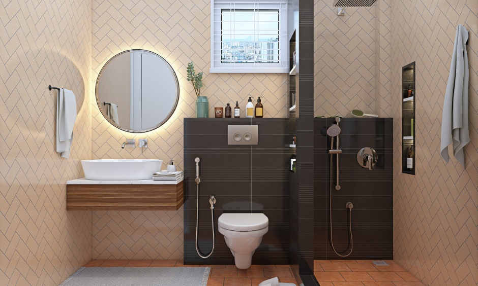 2BHK interior cost breakdown in Kolkata with bathroom fittings and space-saving design elements