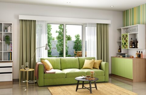 Cosy living room with warm textures showing psychology of interior design for mood and wellbeing