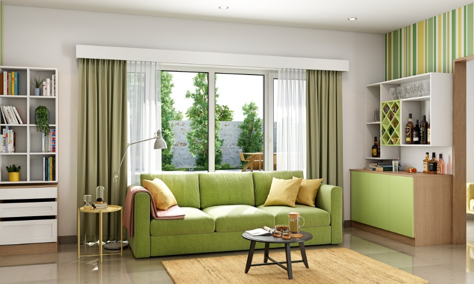 Cosy living room with warm textures showing psychology of interior design for mood and wellbeing