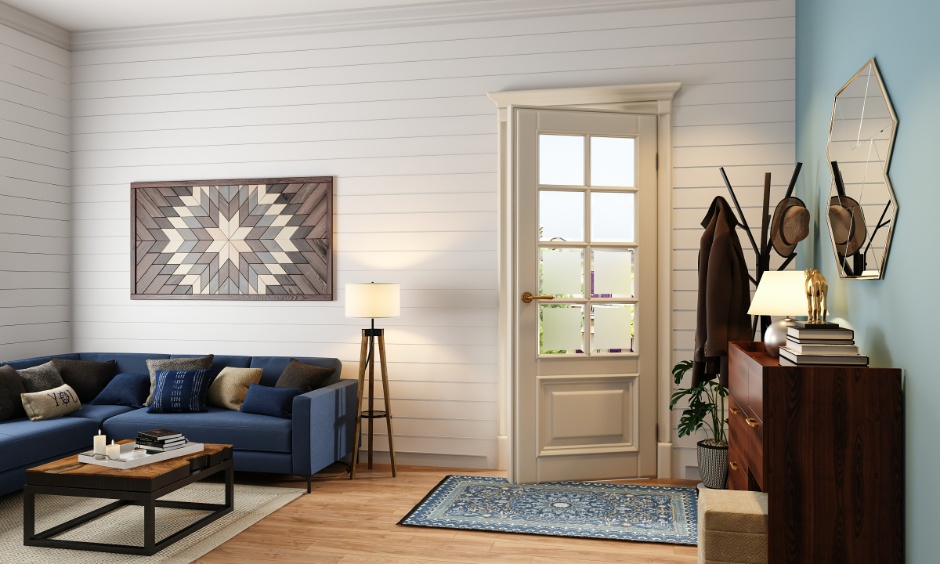 Cosy entry and living space showing how interior design influences mood and emotions