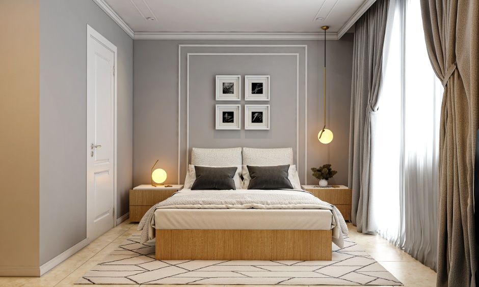 Minimal bedroom layout showing how space planning supports comfort and mental clarity