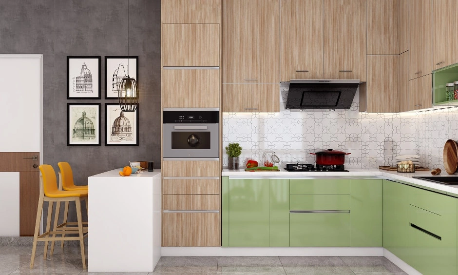Modern Chennai kitchen with sleek cabinets, smart storage and contemporary colour palette