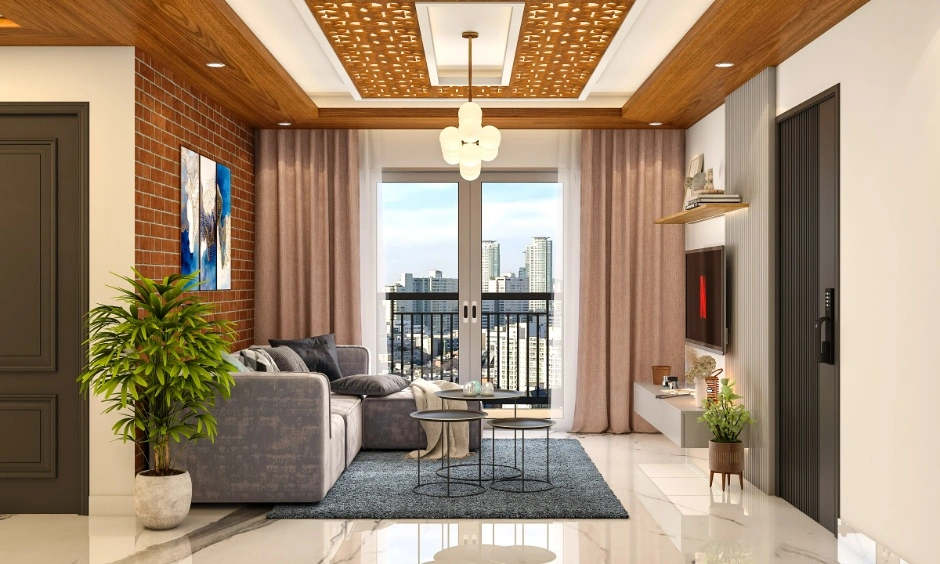 Structural walls and ceiling details define how interior layouts and spatial planning function.