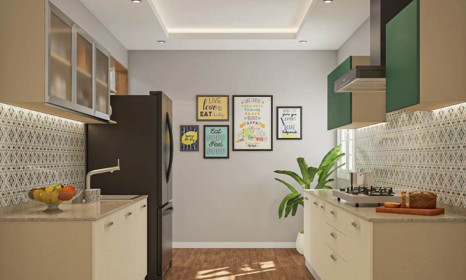 Things to avoid in low cost simple kitchen designs with parallel layout and basic shutters