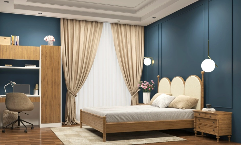Practical false ceiling materials reduce maintenance and improve bedroom durability.