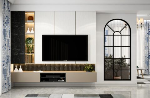 TV panel vs simple TV unit design ideas compared by cost, storage, and room size.