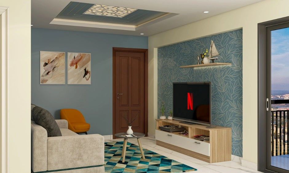 Tray ceiling design draws the eye upward and adds visual height to the room.