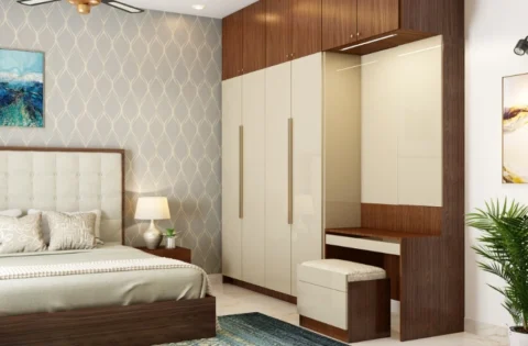 Built-in wardrobe crafted with durable materials for long-lasting storage and style.