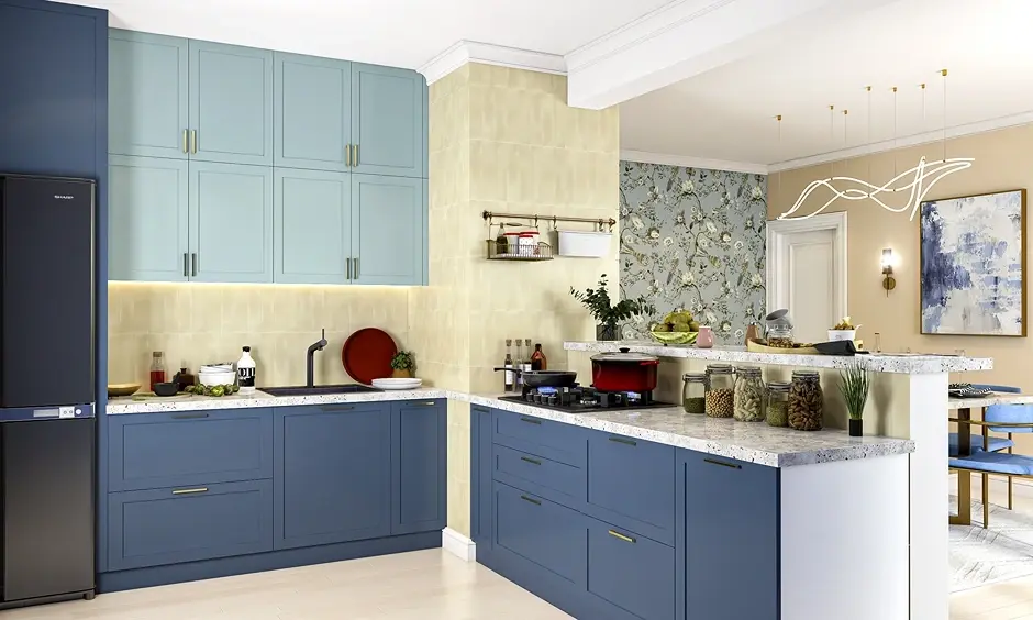 Laminated waterproof plywood offers scratch resistance and easy-clean kitchen surfaces.