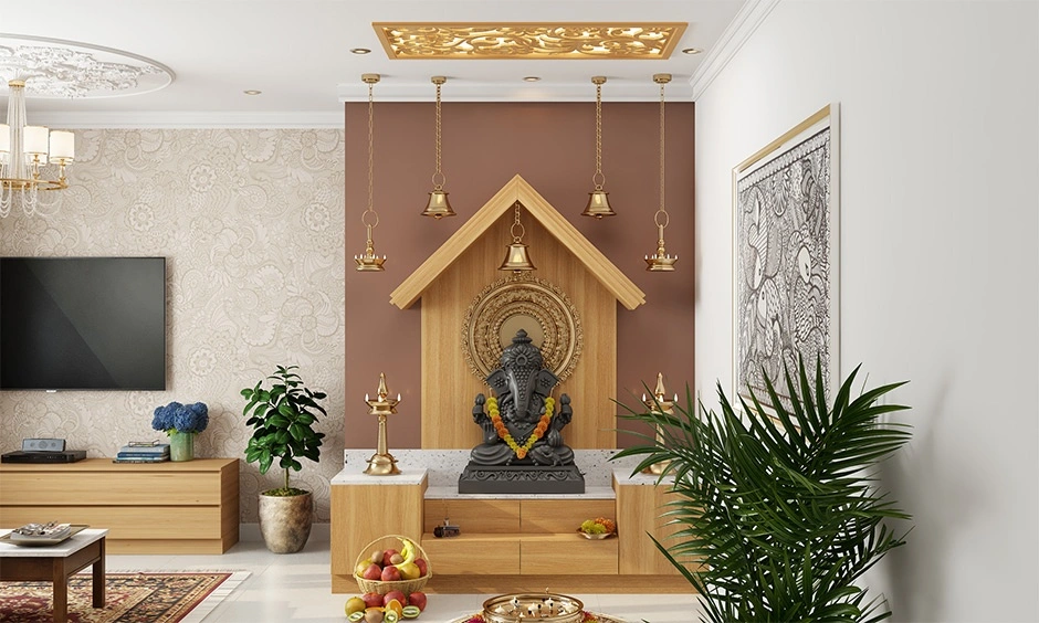 Pooja room placement following south-facing house vastu for positive energy