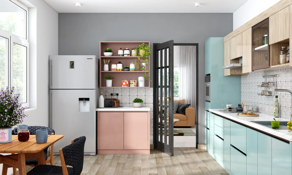 Low-emission finishes help improve indoor air quality in a family-friendly kitchen.