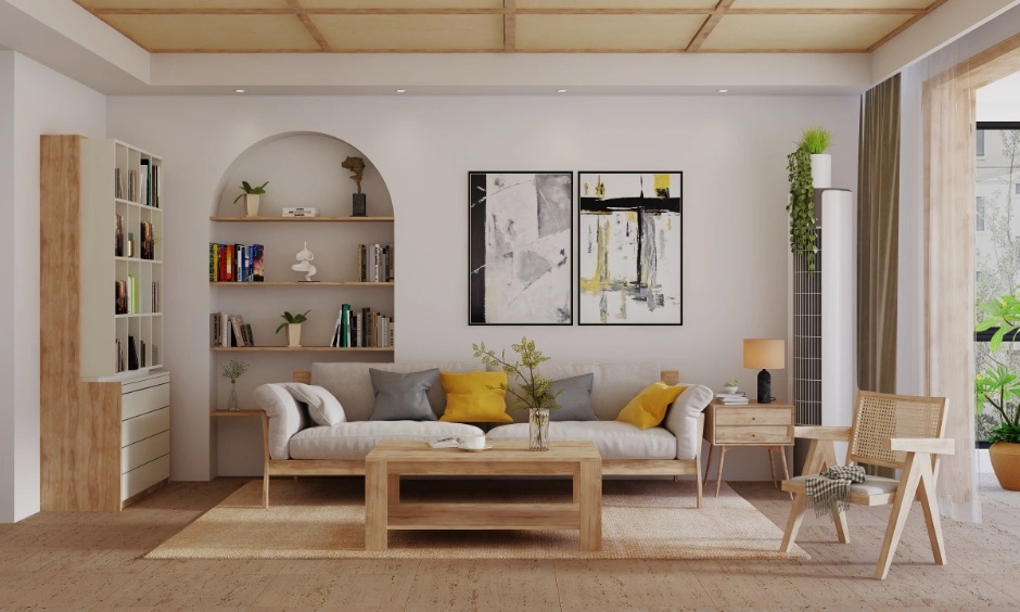Rustic living room completed through selective professional execution services