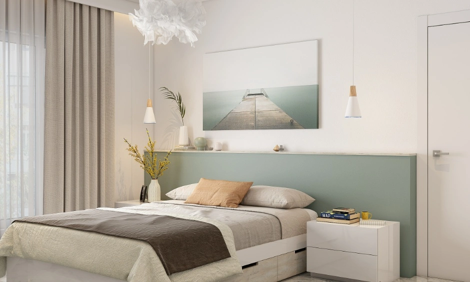 Custom storage and personalised details make the bedroom more practical and comfortable.