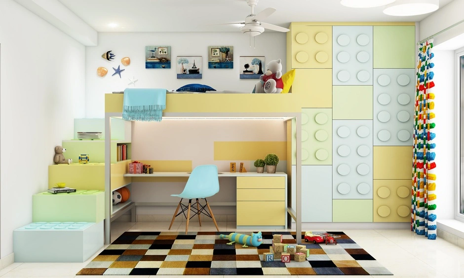 Compact loft bed layout showing planning considerations for safe and efficient use.